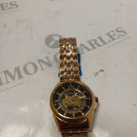UNBOXED ROSE GOLD ANTHONY JAMES LONDON STEEL BACK 906 AUTOMATIC WATCH