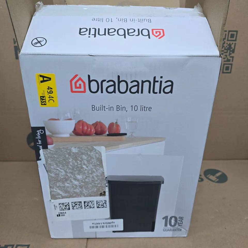 BRABANTIA BUILT-IN BIN 10 L – BLACK