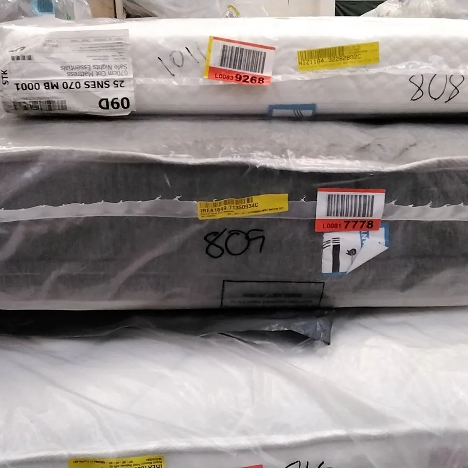 QUALITY BAGGED NATURAL OPEN COIL SPRING SMALL SINGLE 2'6" MATTRESS 