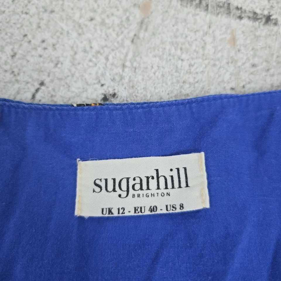 SUGARHILL BOUTIQUE BLUE LEOPARD PRINT DRESS – WOMEN'S UK 12 (EU 40) (US 8)
