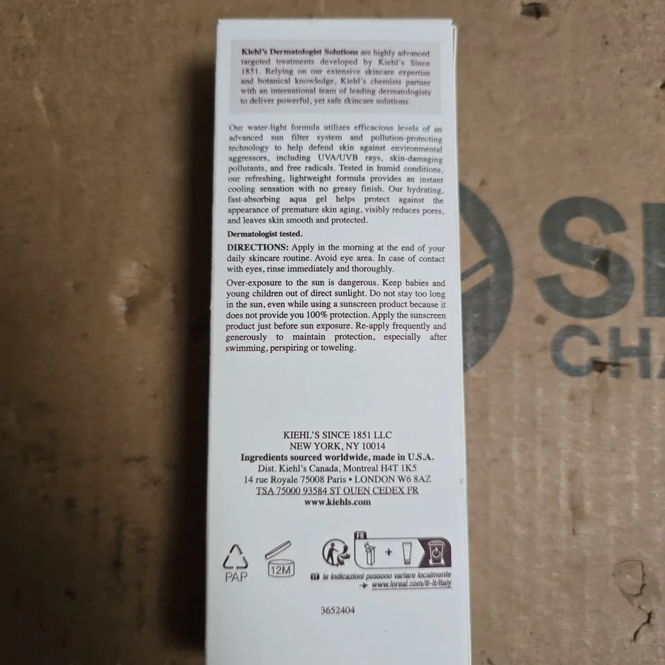 KIEHL'S ULTRA LIGHT DAILY UV DEFENSE AQUA GEL SPF50+ PA++++, 60ML