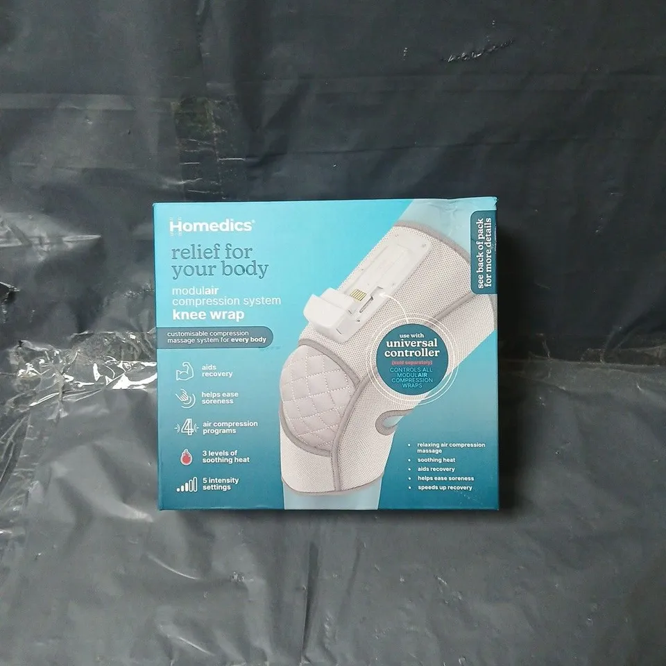 HOMEDICS RELIEF FOR YOUR BODY MODULAR KNEE WRAP – KNEE COMPRESSION SYSTEM (BOXED)