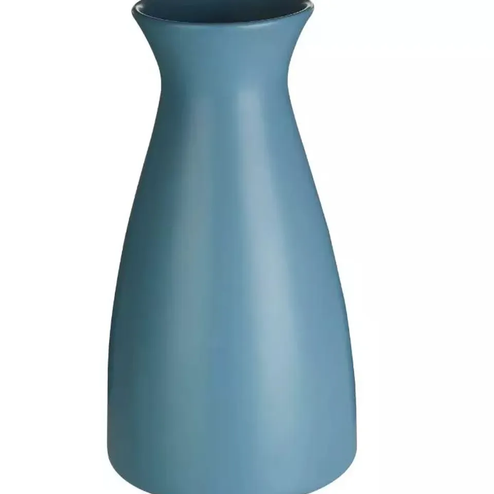 BOXED PREMIER INTERIORS DOLOMITE TABLE VASE BLUE 30CM