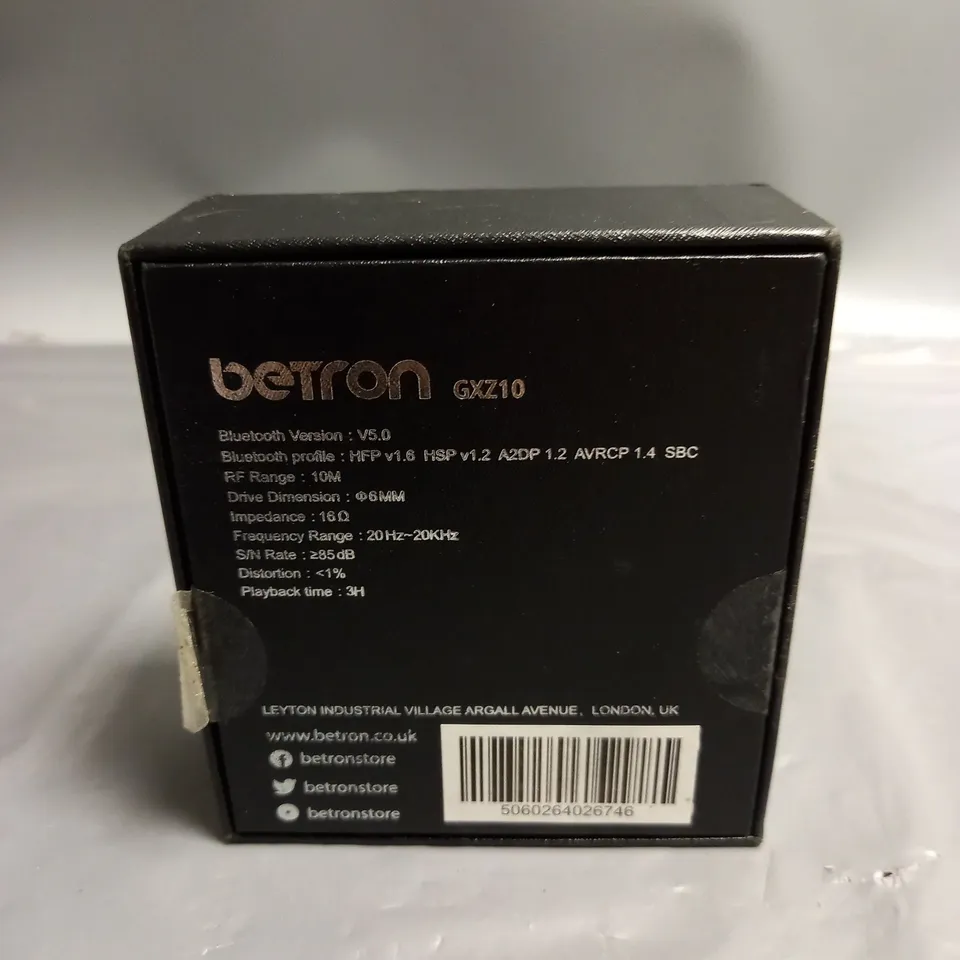 BOXED BETRON GXZ10 EAR BUDSBLACK
