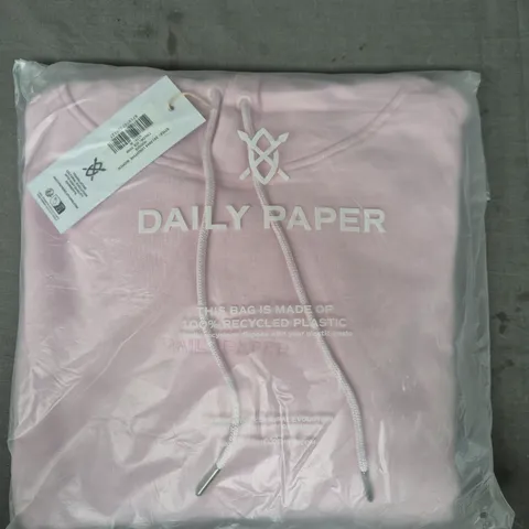 DAILY PAPER LOGOTYPE WOMENS HOODIE IN PINK SIZE MEDIUM