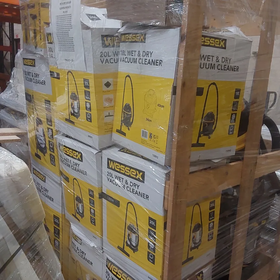 PALLET CONTAINING APPROXIMATELY 20x WET & DRY VACUUM CLEANING PRODUCTS
