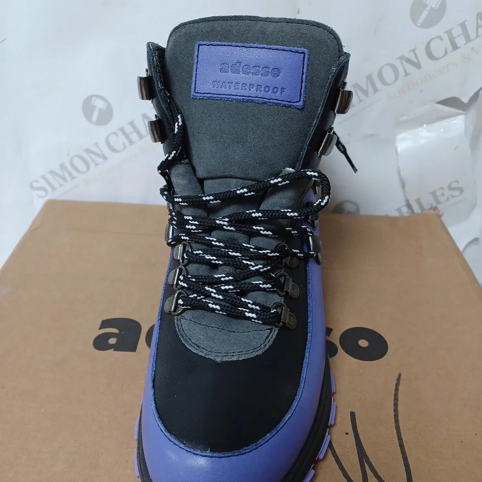 BOXED ADESSO RAINE WATERPROOF BOOTS, BLACK - SIZE 6