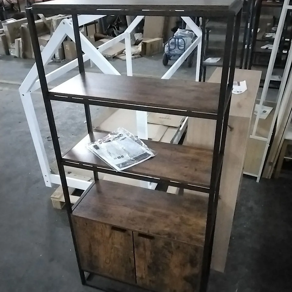 2 DOOR STORAGE CABINET - BLACK/BROWN