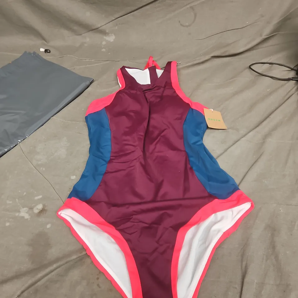 BODEN COLOUR-BLOCK ONE-PIECE SWIMSUIT, UK 12L (EU 38L, US 8L)