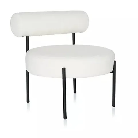 HOME STORIES BOUCLE BOLSTER ACCENT CHAIR