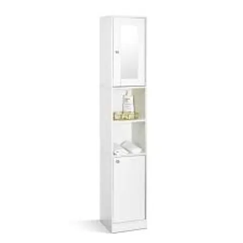 BOXED MEERVEIL BATHROOM CABINET, STORAGE TALL CABINET WITH MIRROR (1 BOX)