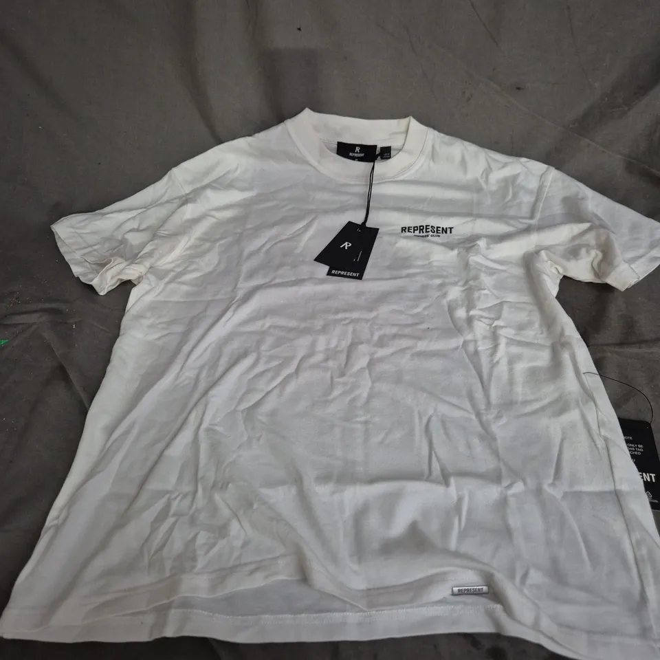REPRESENT OWNERS' CLUB TEE – JERSEY FLAT WHITE, UK S