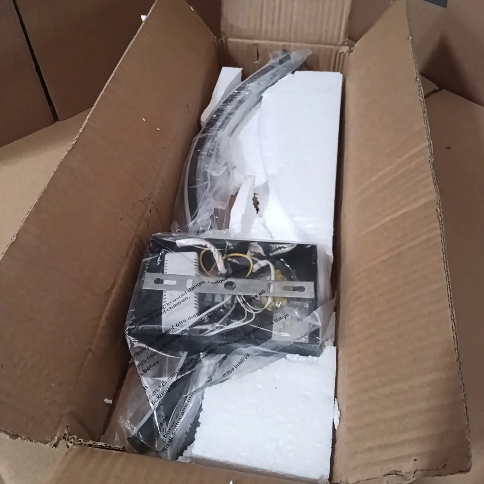 BOXED LED WALL LIGHT - BLACK (1 BOX)
