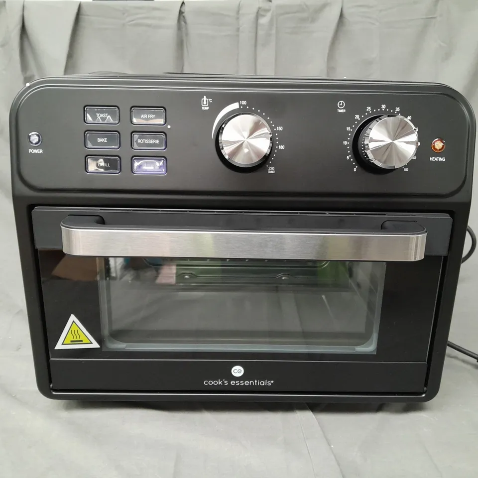 BOXED COOK'S ESSENTIAL 21-LITRE AIRFRYER OVEN IN BLACK