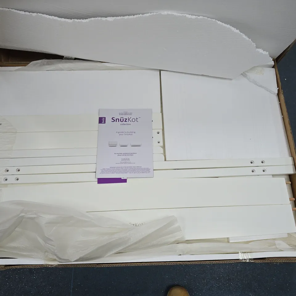 SNUZKOT COT BED – WHITE (BOXED)