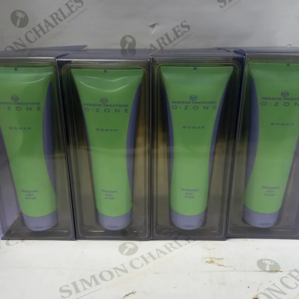 LOT OF APPROX 12 X 250ML SERGIO TACCHINI OZONE FOR WOMEN REFRESHING BODY LOTION 