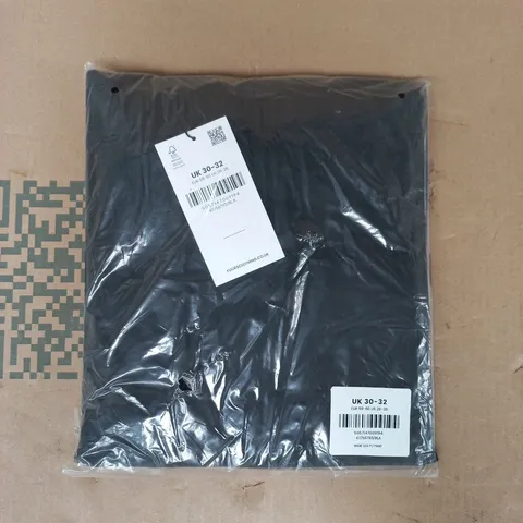 BAGGED YOURS WIDE LEG PYJAMA PANTS IN BLACK SIZE UK 30-32