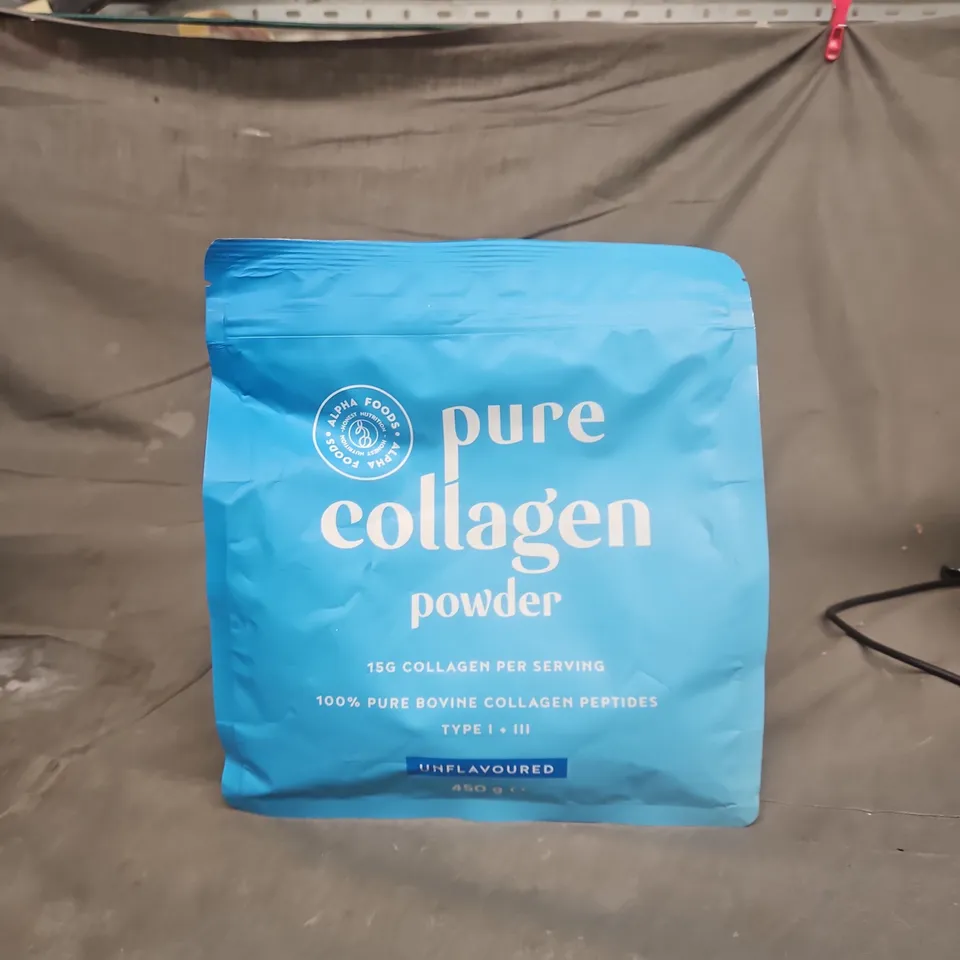 ALPHA FOODS PURE COLLAGEN POWDER – UNFLAVOURED, 450G