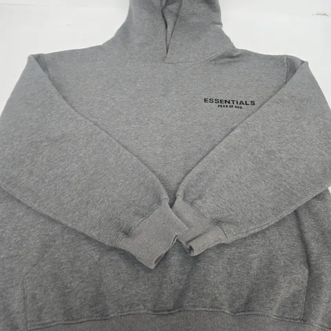 FEAR OF GOD ESSENTIALS HOODIE – GREY - SIZE M