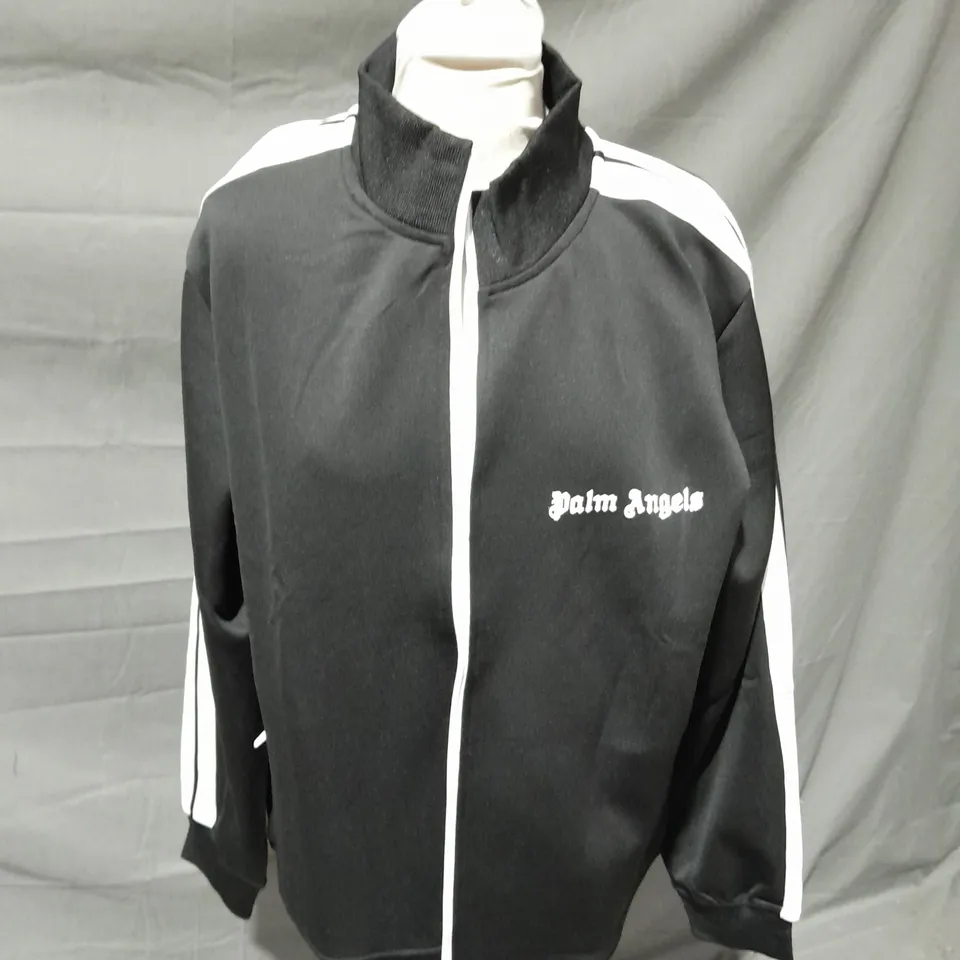PALM ANGELS BLACK ZIP UP JACKET - SIZE 7