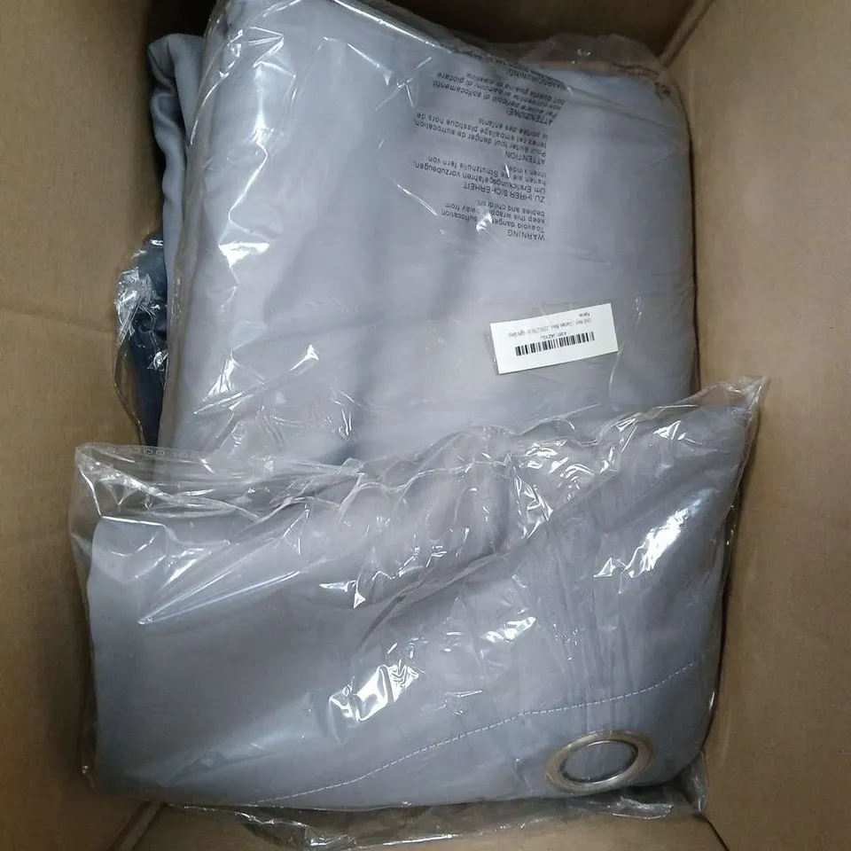 BOX OF APPROXIMATELY 6 ASSORTED CURTAINS IN VARIOUS COLOURS, STYLES AND SIZES