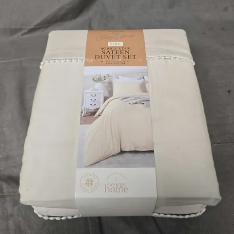 STACEY SOLOMON BOBBLE EDGE SATEEN DUVET SET - KING