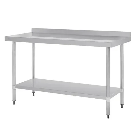 BOXED VOGUE GJ508 STAINLESS STEEL TABLE WITH UPSTAND (1 BOX)