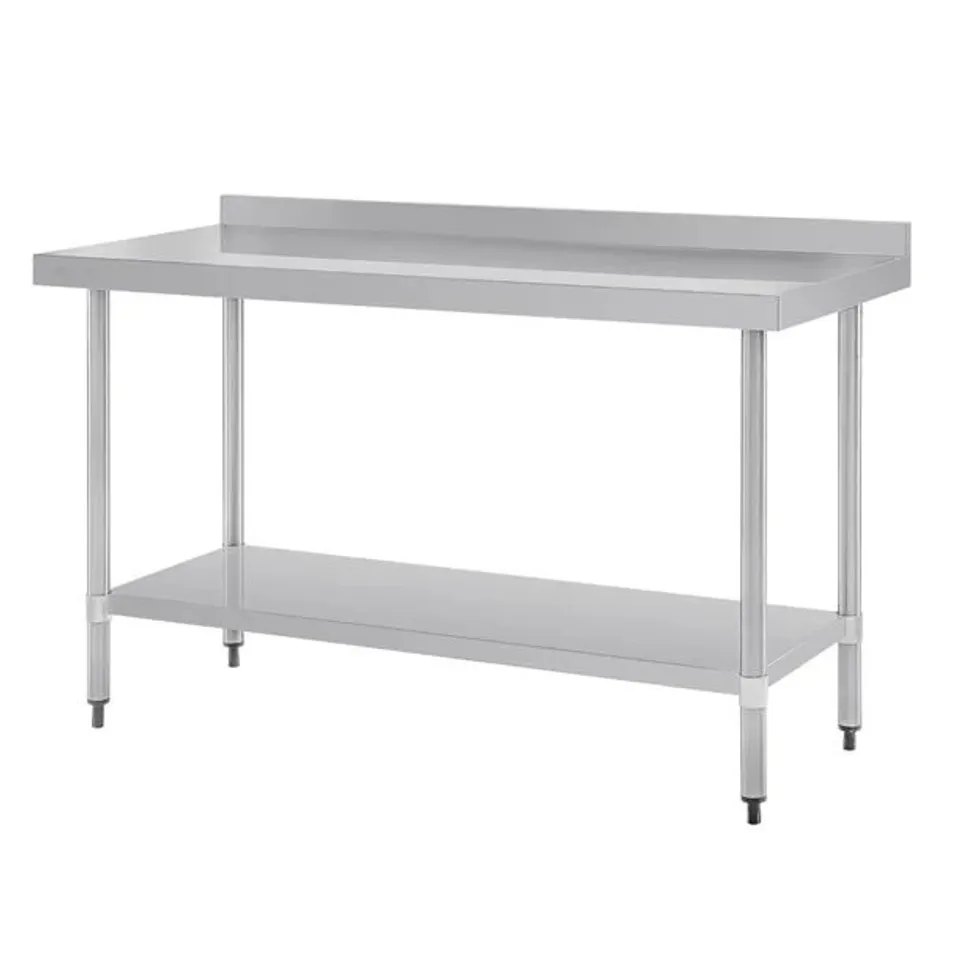 BOXED VOGUE GJ508 STAINLESS STEEL TABLE WITH UPSTAND (1 BOX)