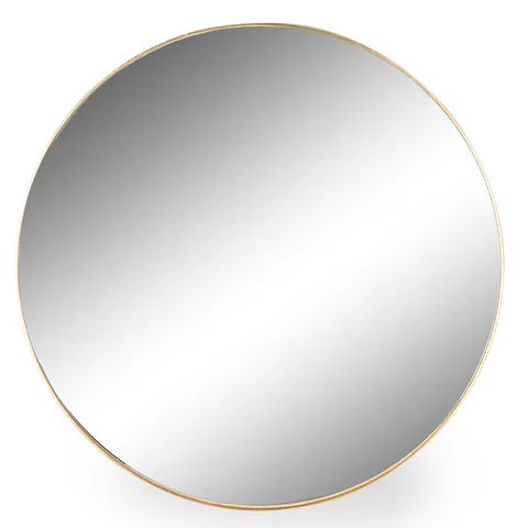 BOXED LARGE ROUND GOLD FRAMED ARDEN WALL MIRROR (1 BOX)