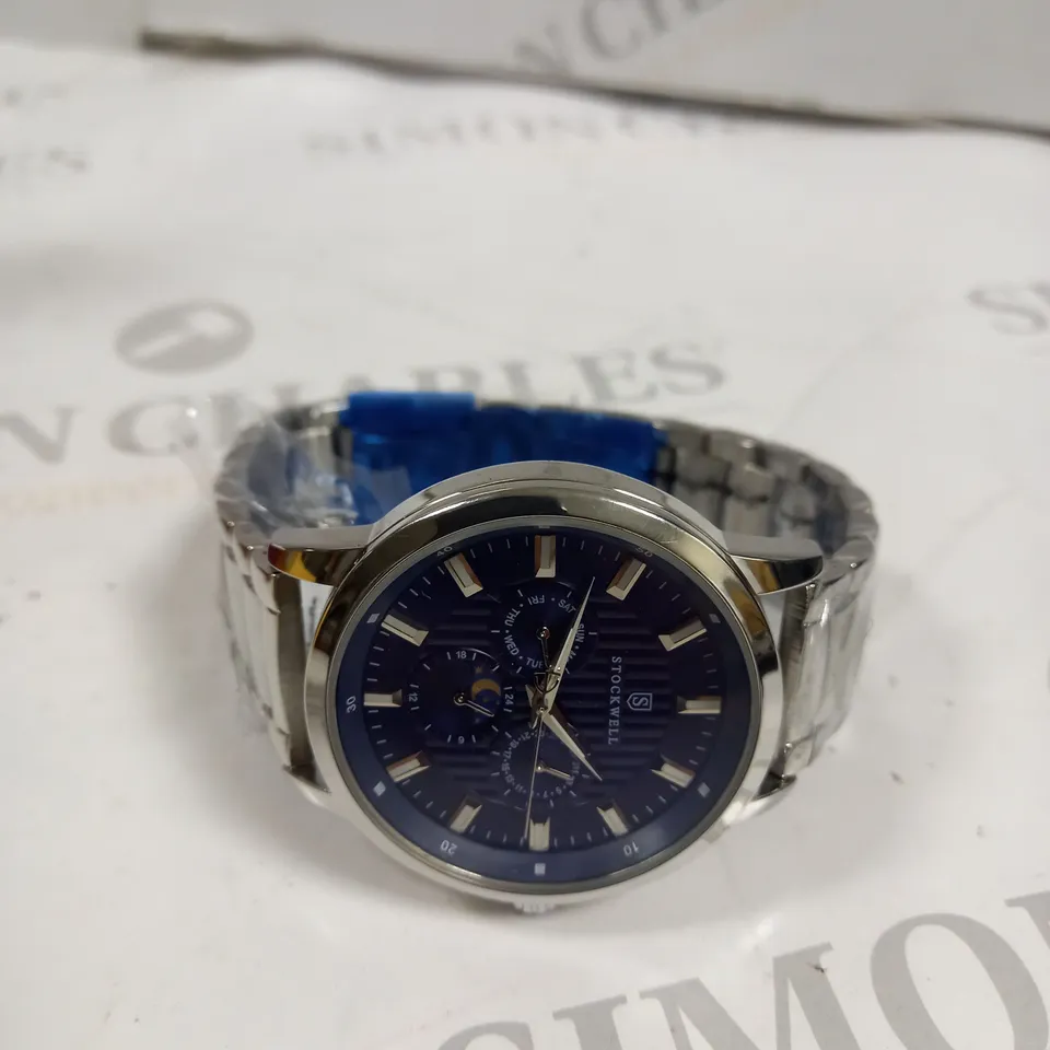 MENS STOCKWELL CHRONOGRAPH WATCH – MODEL S290 – STAINLESS STEEL STRAP – BLUE DIAL – 3ATM WATER RESISTANT