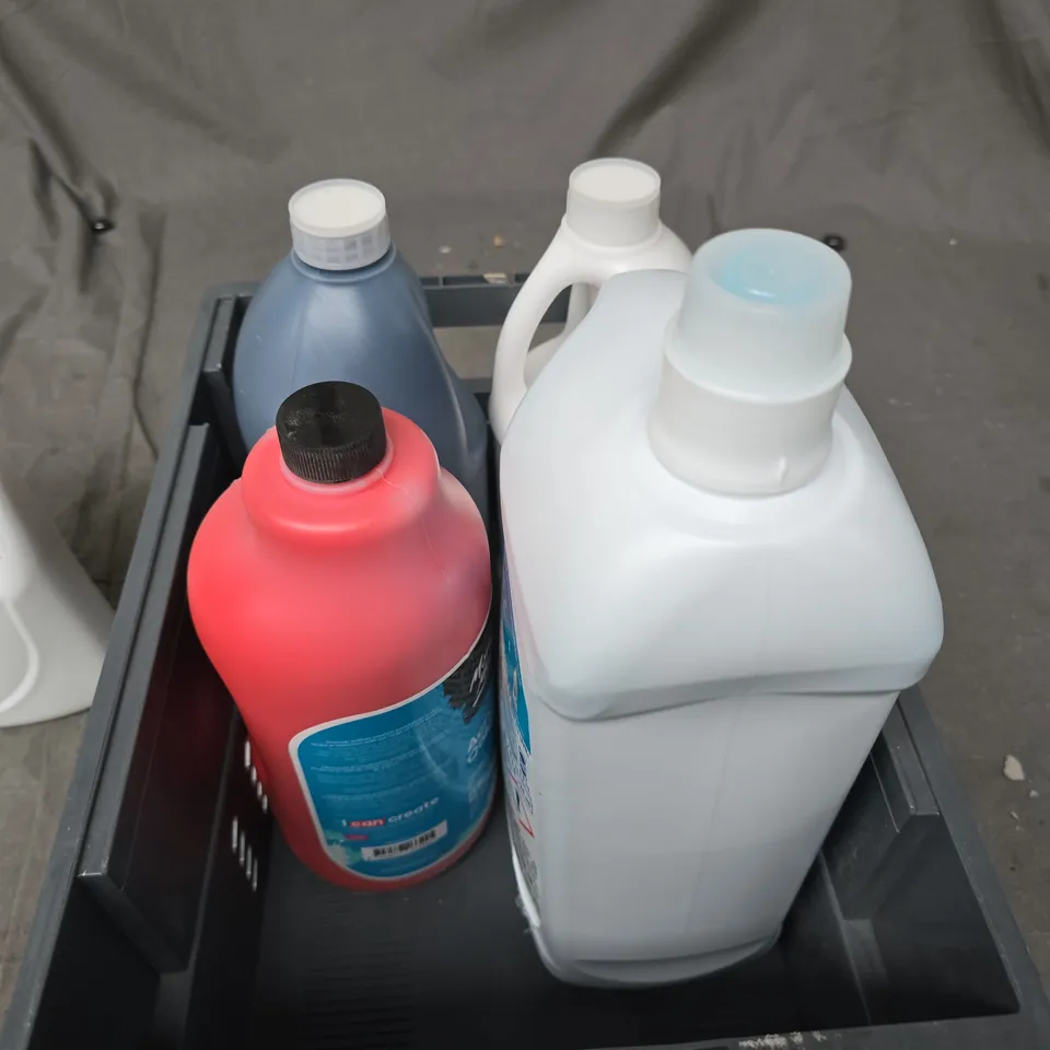 BOX OF 5 ASSORTED LIQUIDS TO INCLUDE: WASHING DETERGENT
