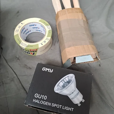 APPROXIMATELY 15 ASSORTED HOUSEHOLD PRODUCTS TO INCLUDE WIRE BRUSH, GU10 LIGHTS, TAPE ETC 