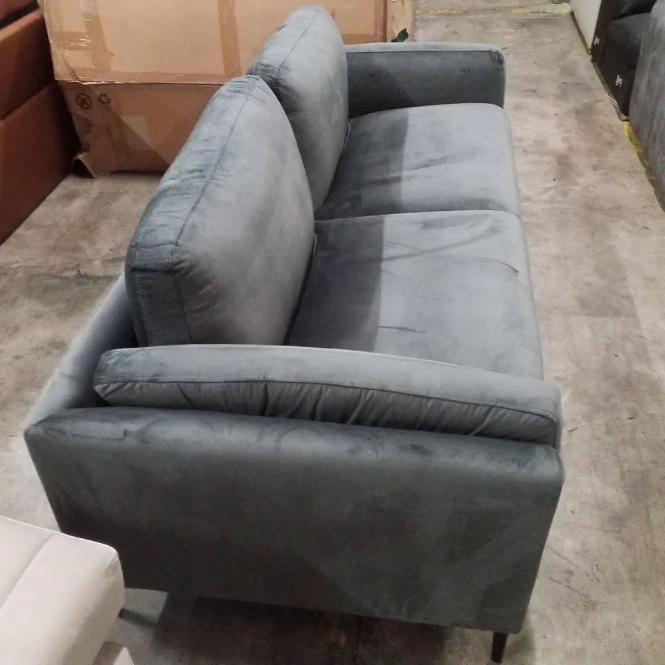 LUCIA 3 SEATER SOFA, CHARCOAL GREY HOUSE VELVET 