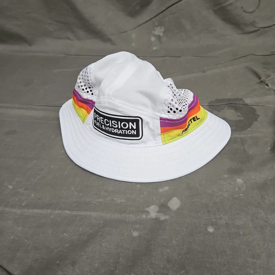 PRECISION FUEL & HYDRATION X FRACTEL BUCKET HAT IN WHITE MULTI