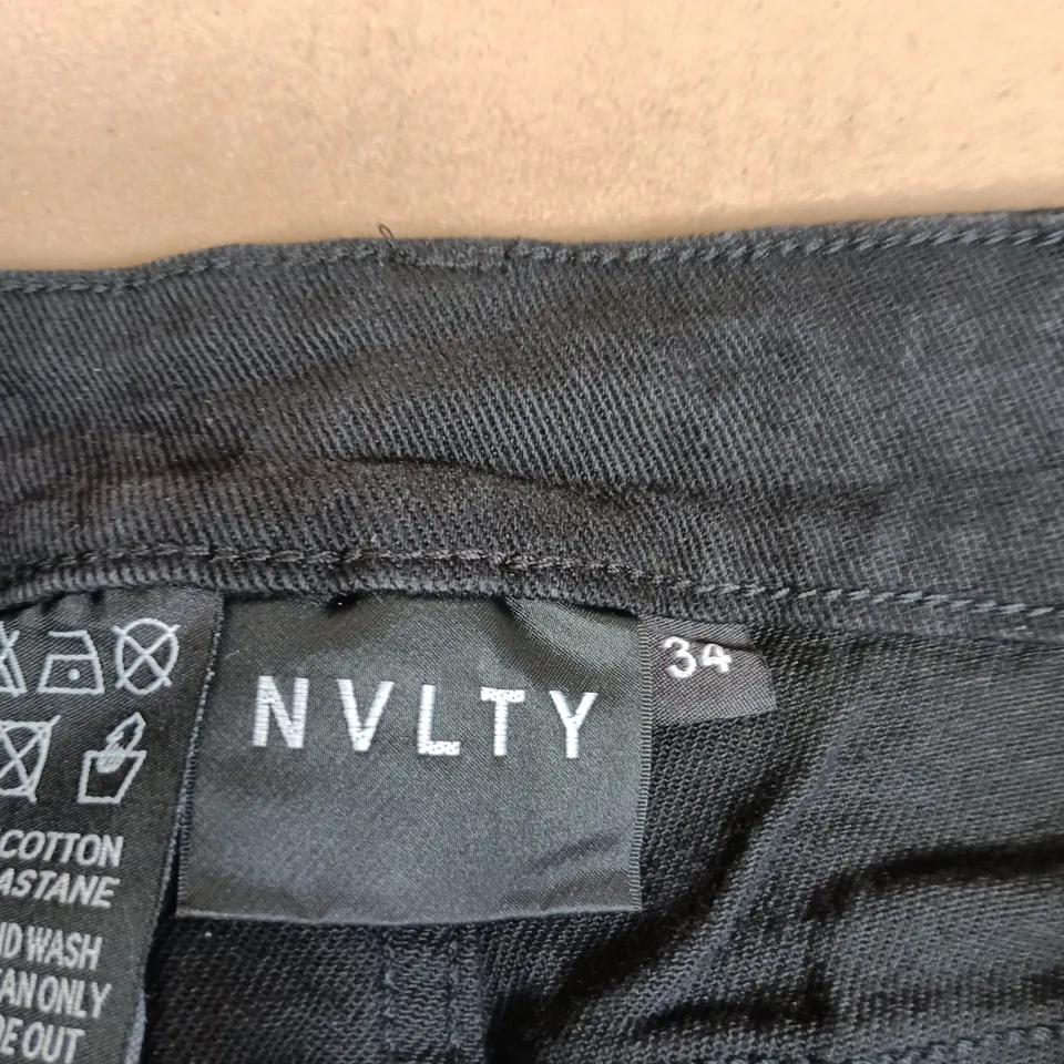 NVLTY BLACK DENIM JEANS, UK 34