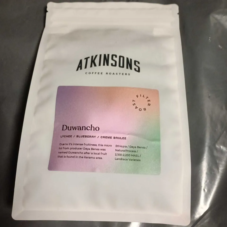 ATKINSONS COFFEE ROASTERS – DUWANCHE COFFEE BEANS (LYCHEE, BLUEBERRY & CREME BRULEE)