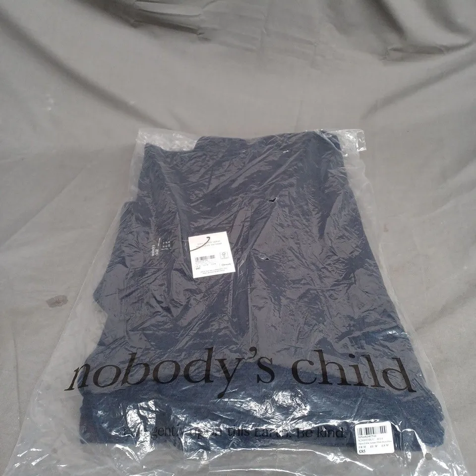 BAGGED NOBODYS CHILD OPEN COLLAR JUMPER MIDI DRESS SIZE M