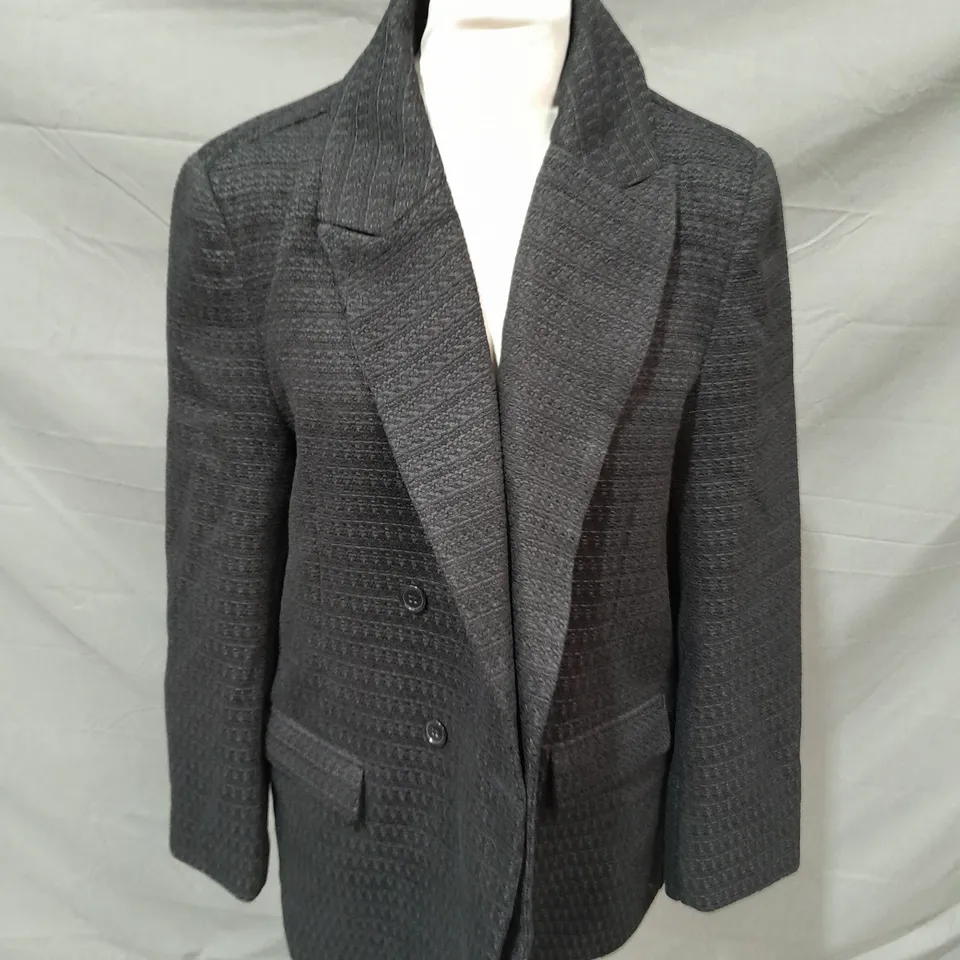 WALLIS DOUBLE BREASTED BLAZER IN BLACK - UK 16