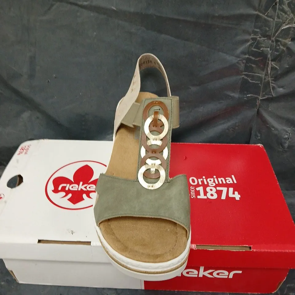 BOXED PAIR OF REIKER SANDALS - UK SIZE 6.5