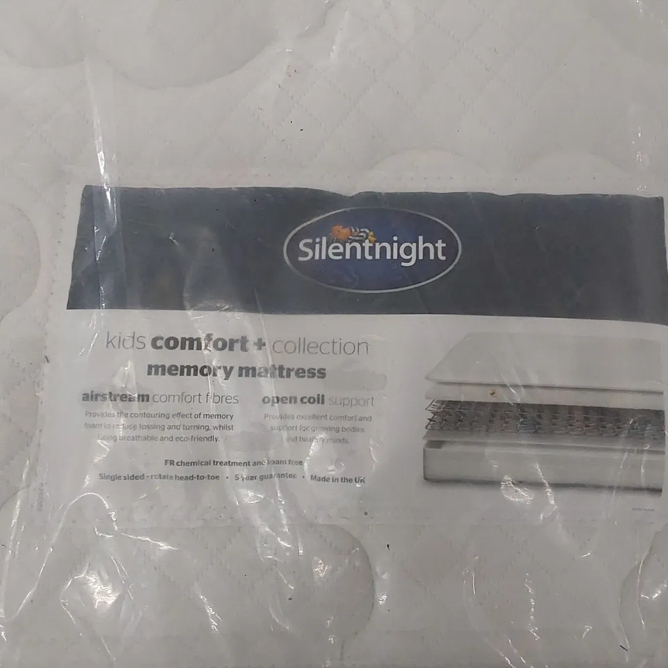 BAGGED SILENTNIGHT KIDS COMFORT 3FT SINGLE SIZED MEMORY FOAM MATTRESS 