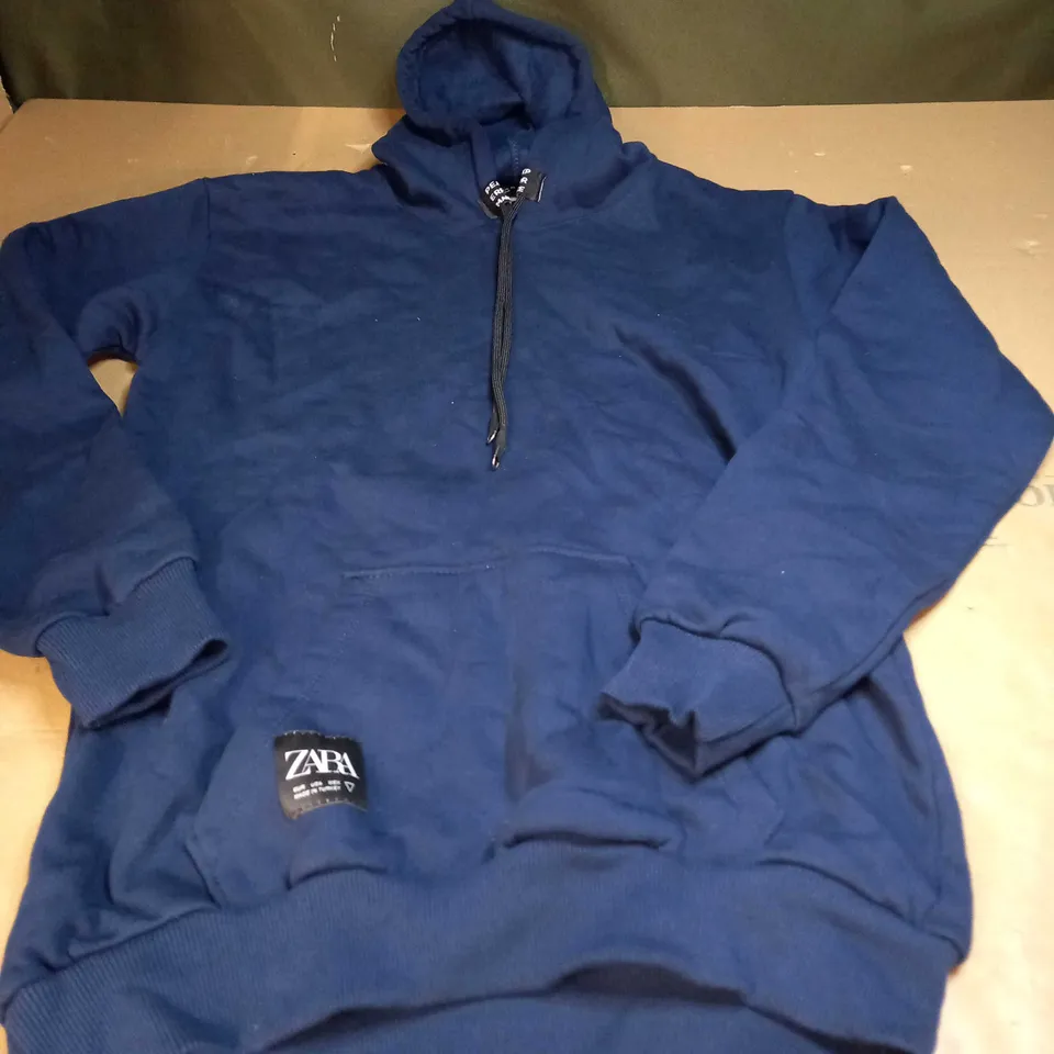 ZARA MAN BLUE HOODED JUMPER - SIZE 2XL