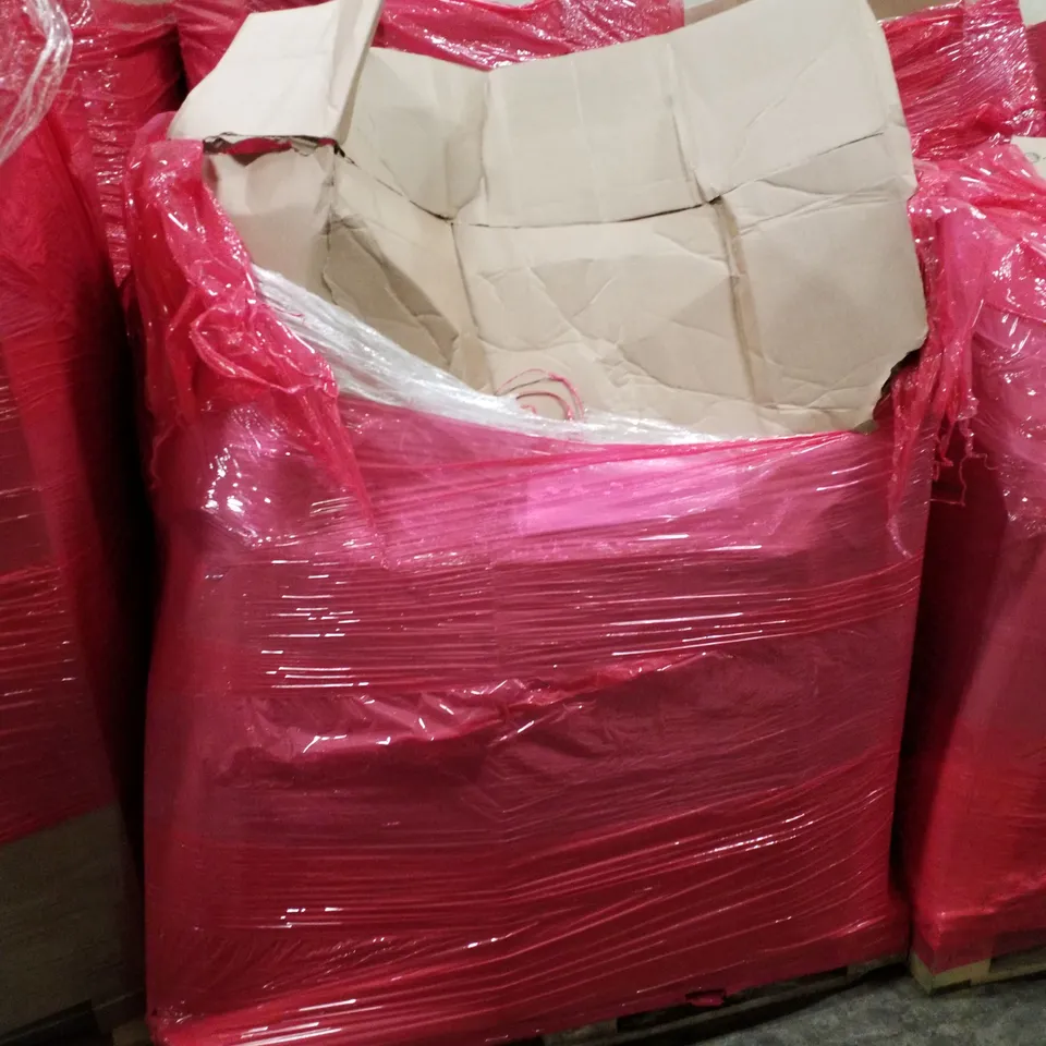 PALLET OF ASSORTED PRODUCTS INCLUDING A3 PICTURE FRAMES, RETRACTABLE SAFETY GATE, CAMPING STOOL, MANUAL DRAIN CLEANER, WREATH