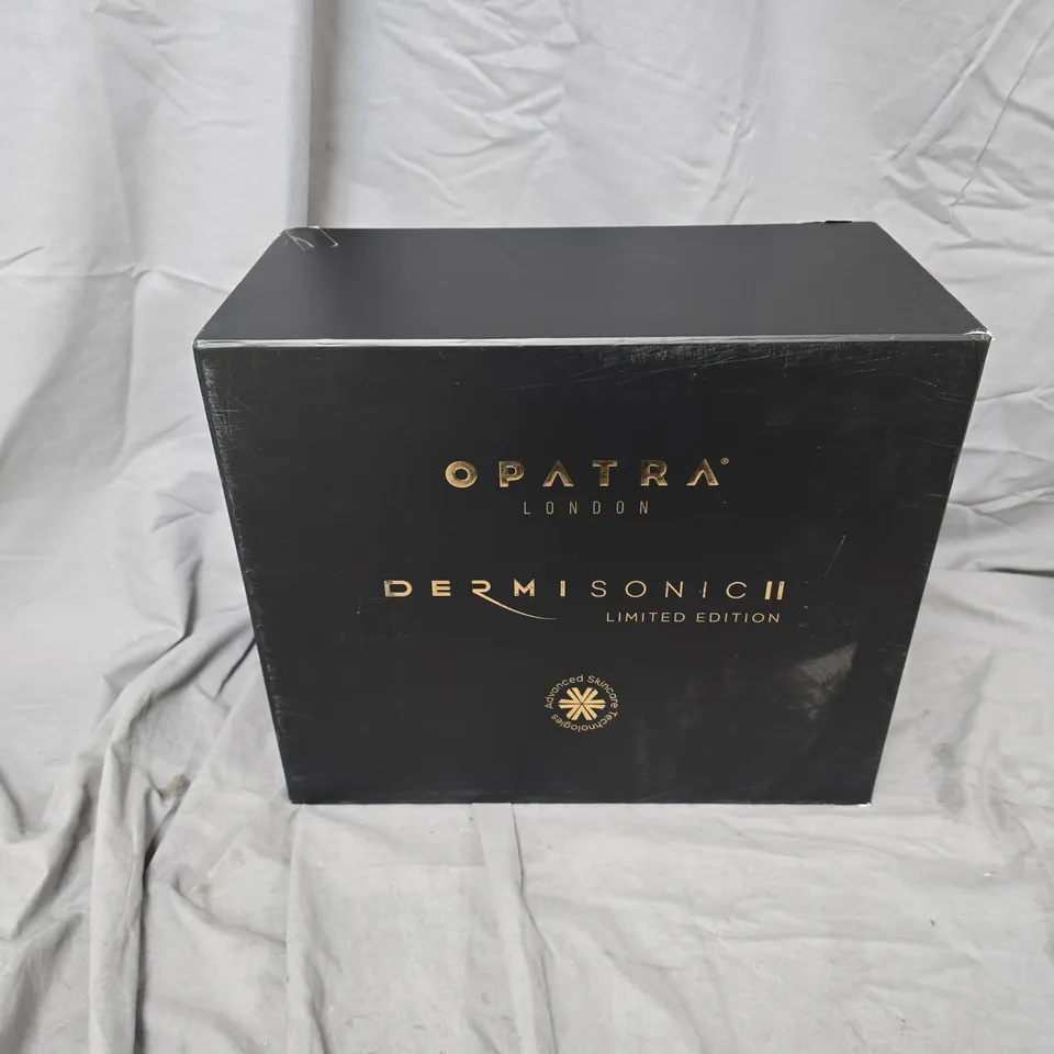 DERMASONIC II LIMITED EDITION FACIAL DEVICE – OPTRA LONDON (GOLD), BOXED