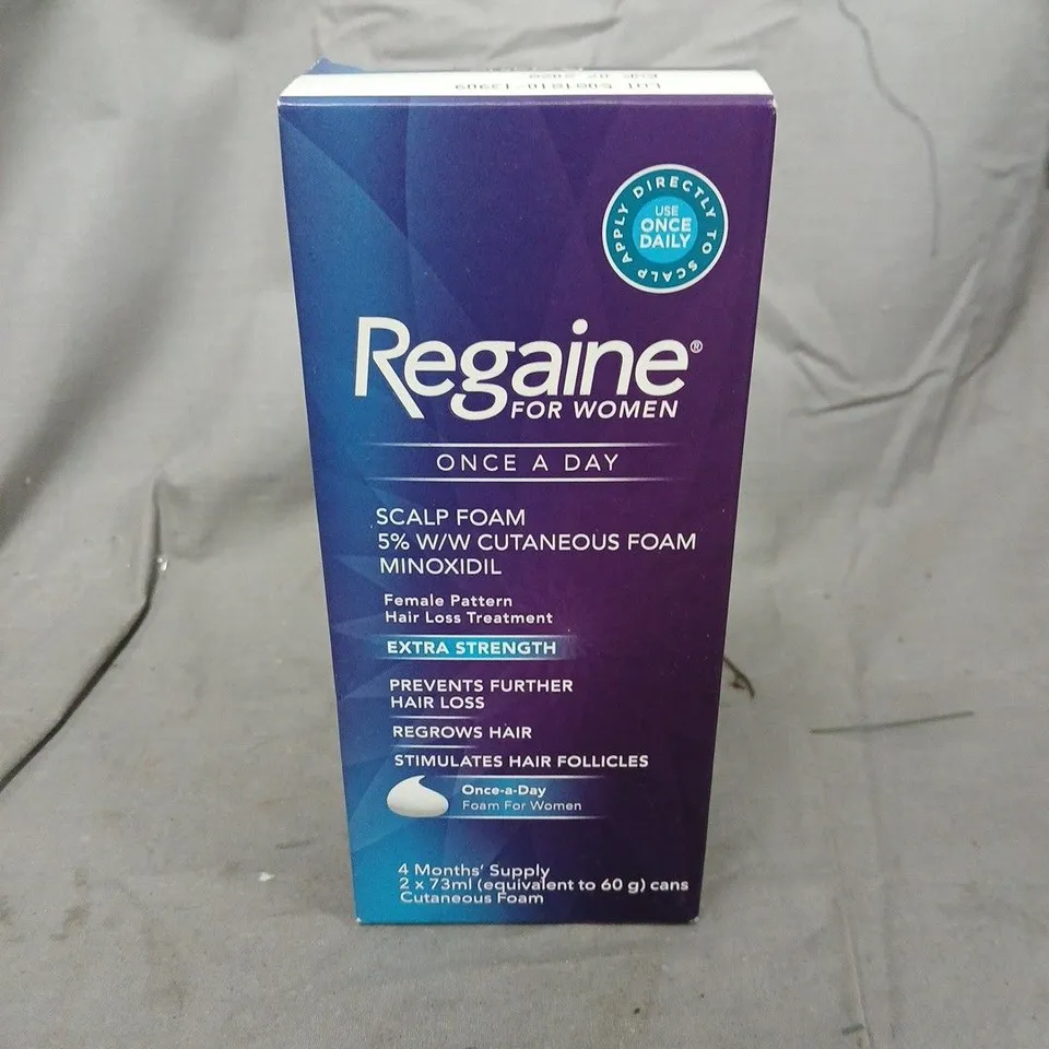 BOXED AND SEALED REGAINE FOR WOMEN ONCE A DAY SCALP FOAM 2X73ML