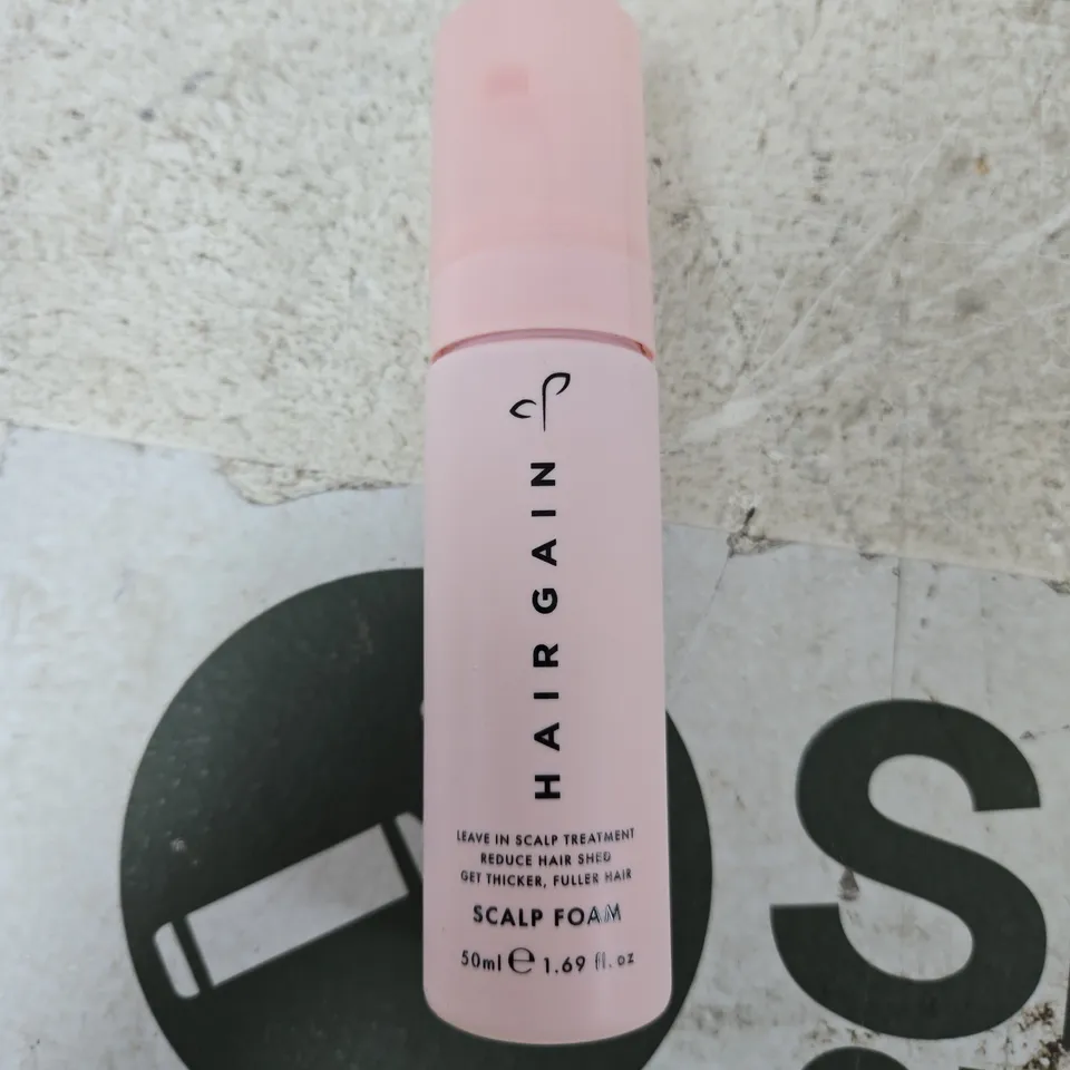 HAIRGAIN SCALP FOAM – 50 ML, PINK BOTTLE