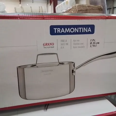 BOXED TRAMONTINA STAINLESS STEEL SAUCEPAN