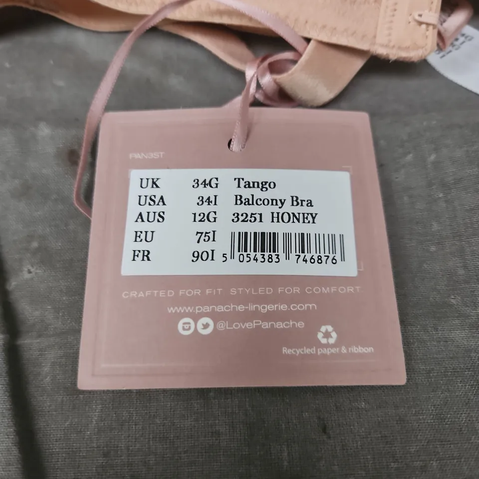 PANACHE TANGO BALCONY BRA – UK 34G – HONEY