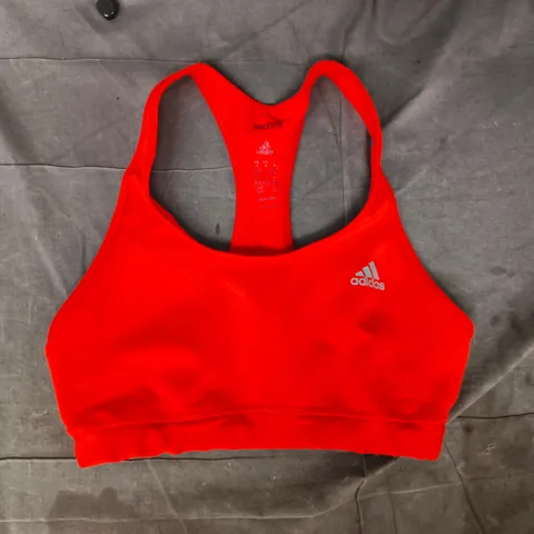 ADIDAS WOMEN'S TECHFIT CLIMATE SPORTS BRA IN ORANGE SIZE MEDIUM