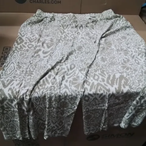 BOXED BRAND NEW APPROXIMATELY 31 JD WILLIAMS CRINKLE PALAZZO TROUSERS TAUPE MULTI SIZE 26