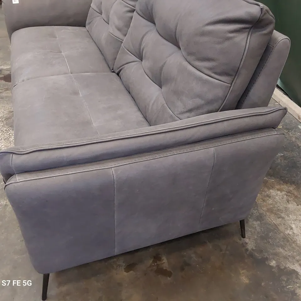 QUALITY ITALIAN DESIGNER POWER RECLINING THREE SEATER SOFA DAMASCO LEATHER